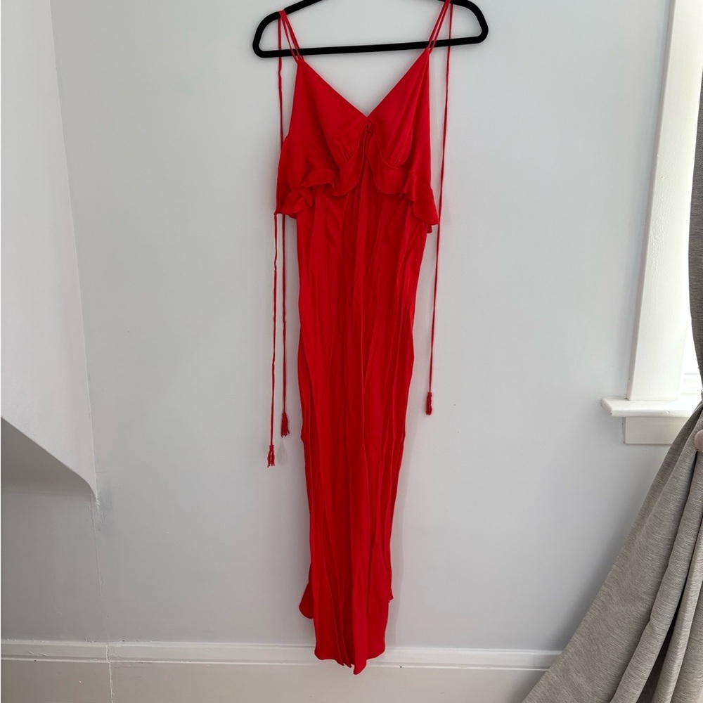 Farm Rio Red Spaghetti Strap Dress - Size XL - Picture 3 of 8